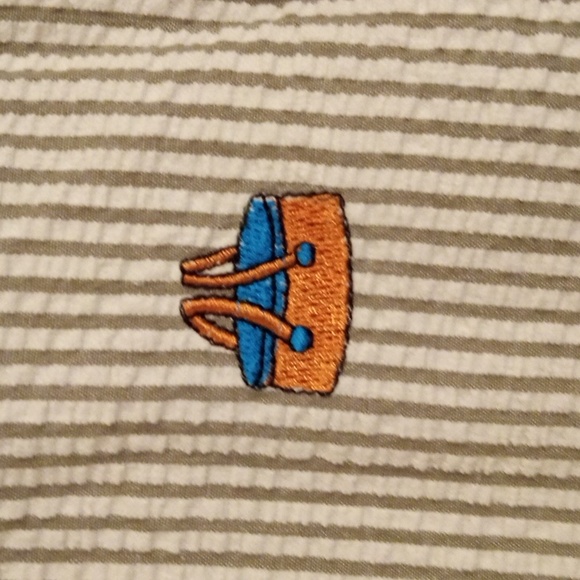 AUTOGRAPH NEW YORK Pin Striped Embroidered Capri Pants - Picture 7 of 12